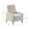 Flash Furniture Ezra Mid-Century Modern LeatherSoft Upholstered Button Tufted Pushback Recliner in Cream SG-SX-80415N-CRM-GG - alternate 3